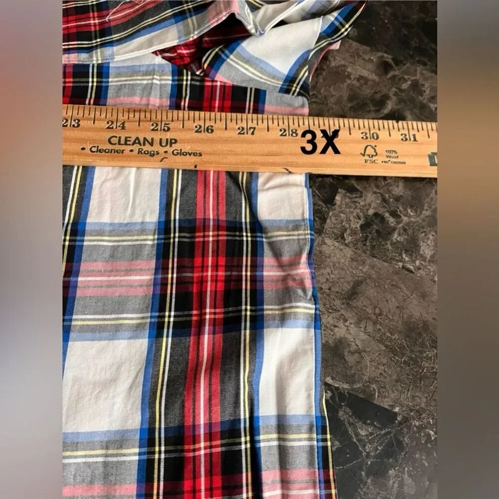 NWT J. Crew Women’s Holiday Tartan Plaid Button Down Shirt Size 2X